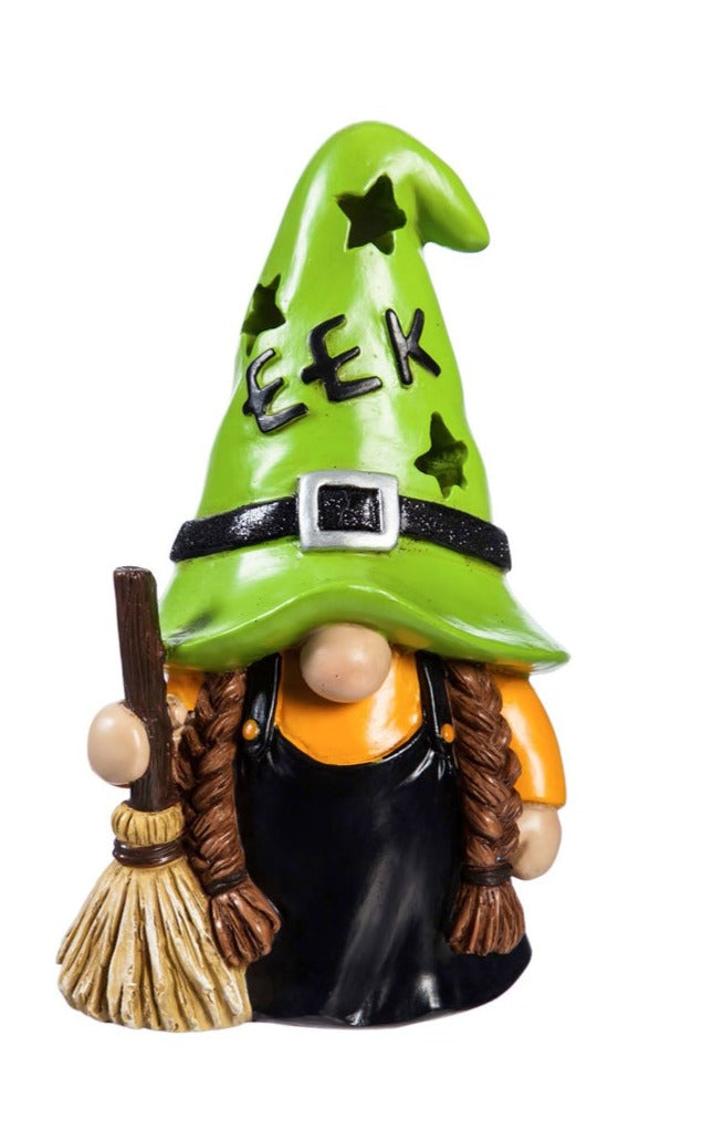 Resin LED Color Changing Halloween Gnome Tabletop Decor