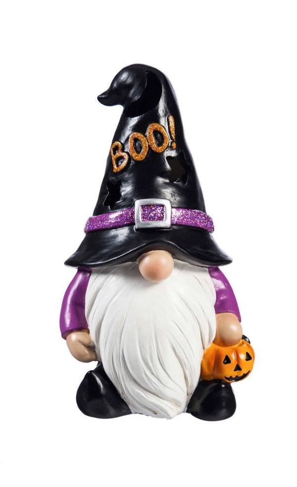Resin LED Color Changing Halloween Gnome Tabletop Decor