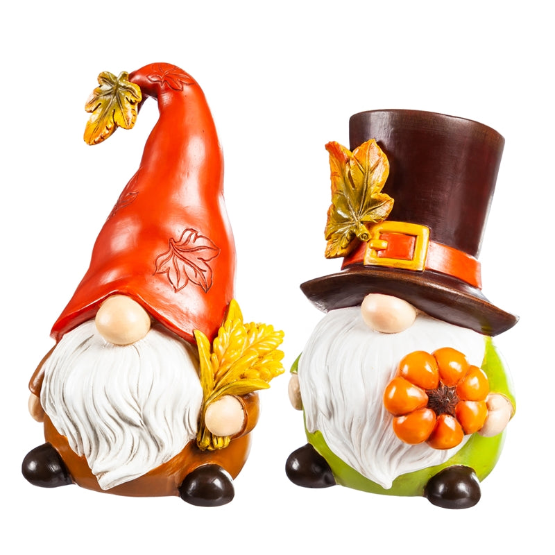Polyresin Harvest Gnome Table Decor