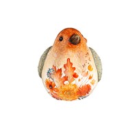 5" Ceramic Bird with Flower Design Table Decor