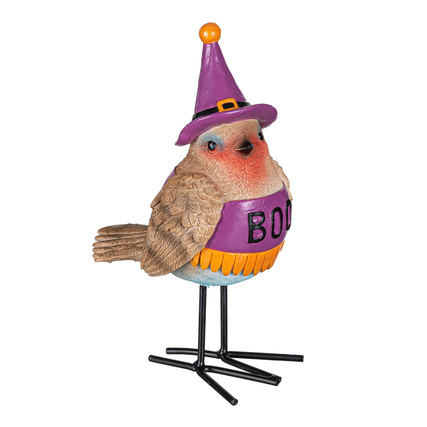 Witchy Warbler Bird Resin with Metal Feet Table Décor