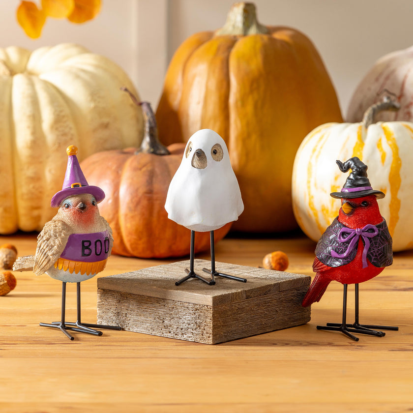 Witchy Warbler Bird Resin with Metal Feet Table Décor