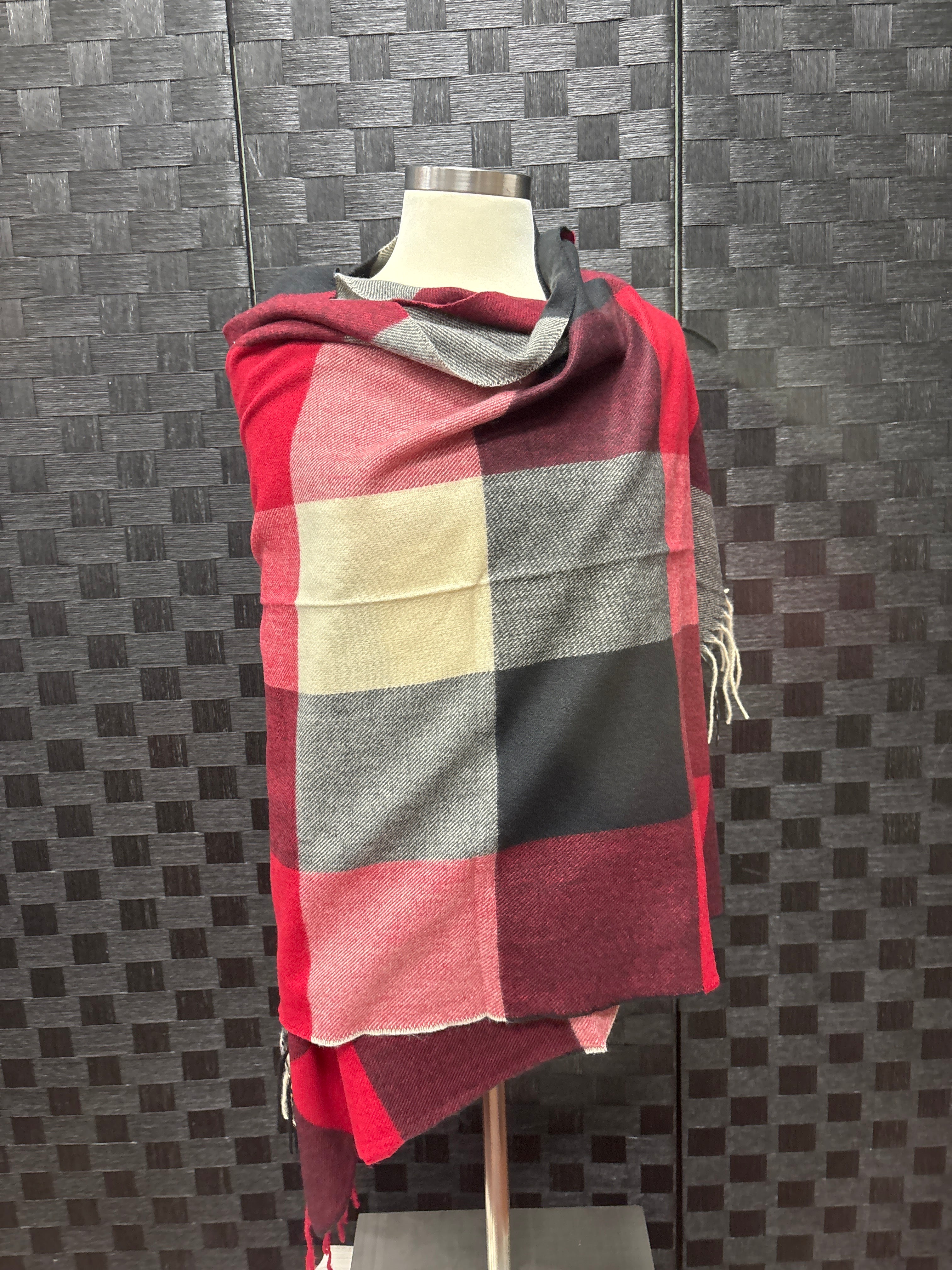 Extra Large Color Blocked Scarf