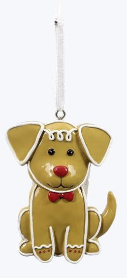 Resin Gingerbread Dog or Cat Ornament