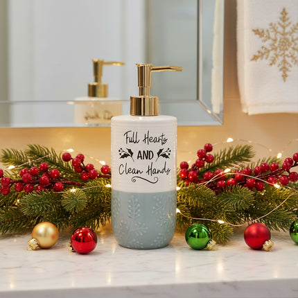 White Winter Soap/lotion despenser
