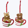 Resin Cat or Dog in Hot Chocolate Mug Ornament