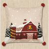 Christmas Barn Print Pillow