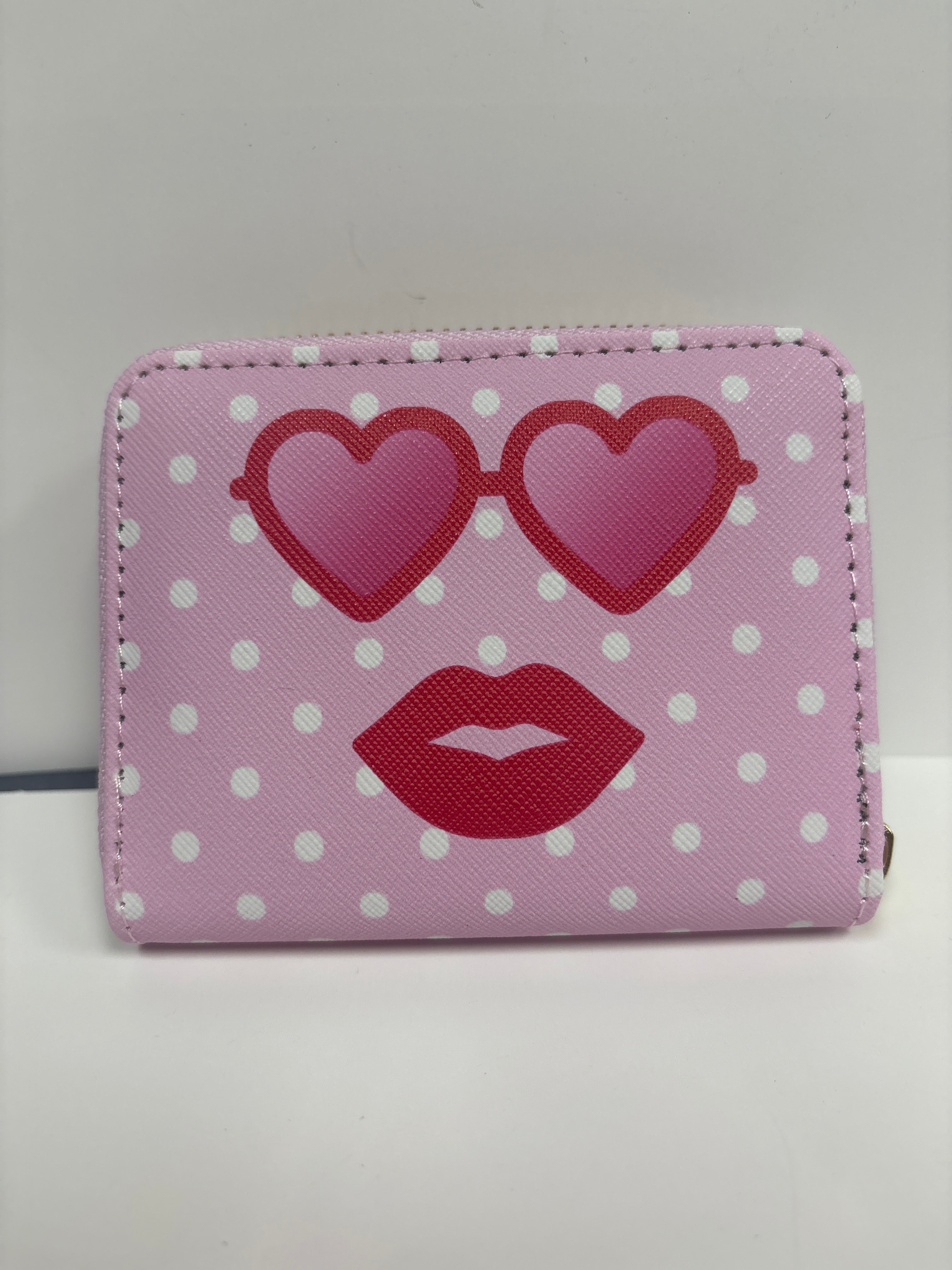 Small Heart Hands and Sunglass patterned wallets