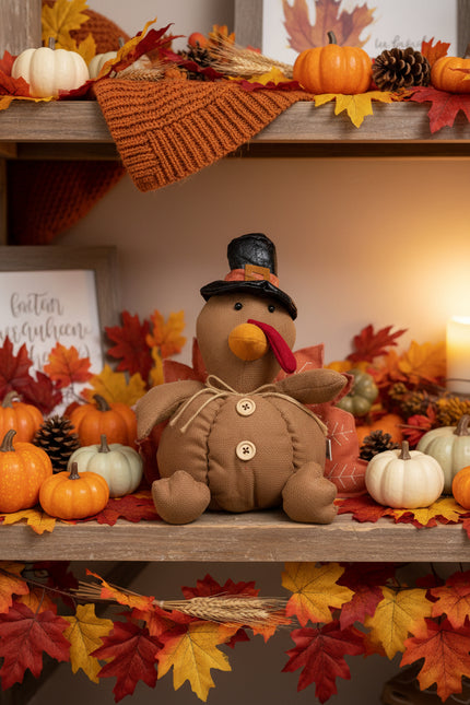 Fabric Tabletop Turkey Decor