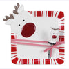 Reindeer serving plate with matching fork