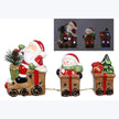 Ceramic Santa/Snowman Gift Train with LED Ligh