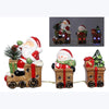 Ceramic Santa/Snowman Gift Train with LED Ligh