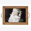 Wood T'was the Night Santa Portrait Serving Tray