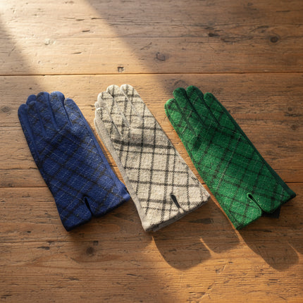 Plaid Ladies Gloves