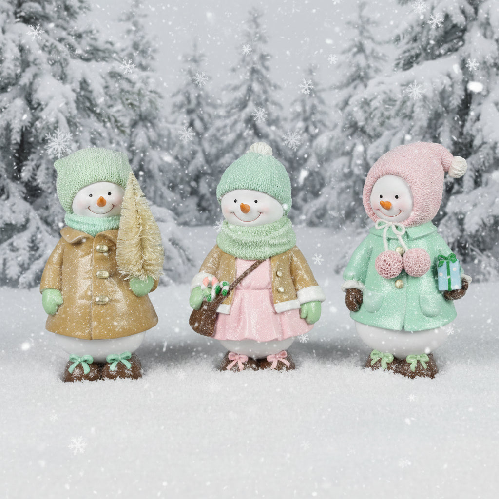 Resin sparkle pastels snowgirl