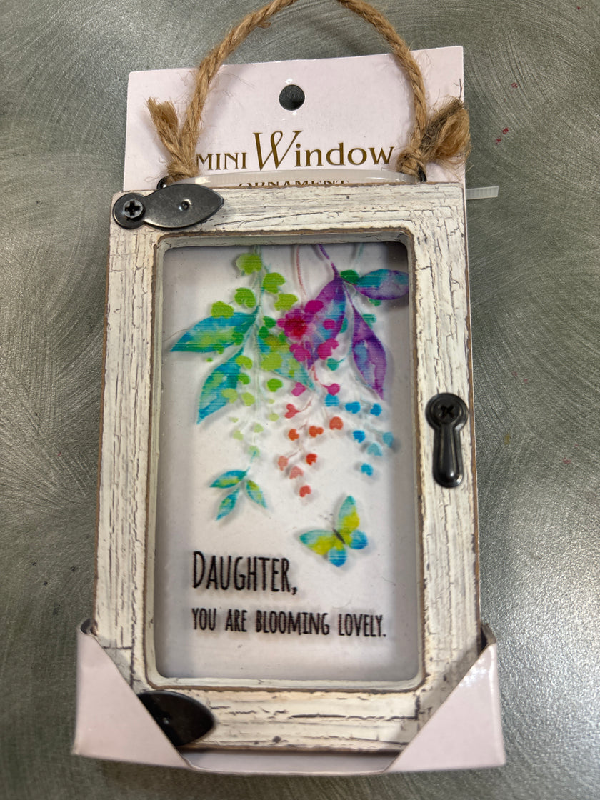 Love Blooms Mini Window Ornament