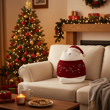Christmas Cat Pillow