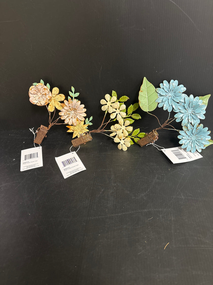 Shabby Chic Destressed Flower Clips