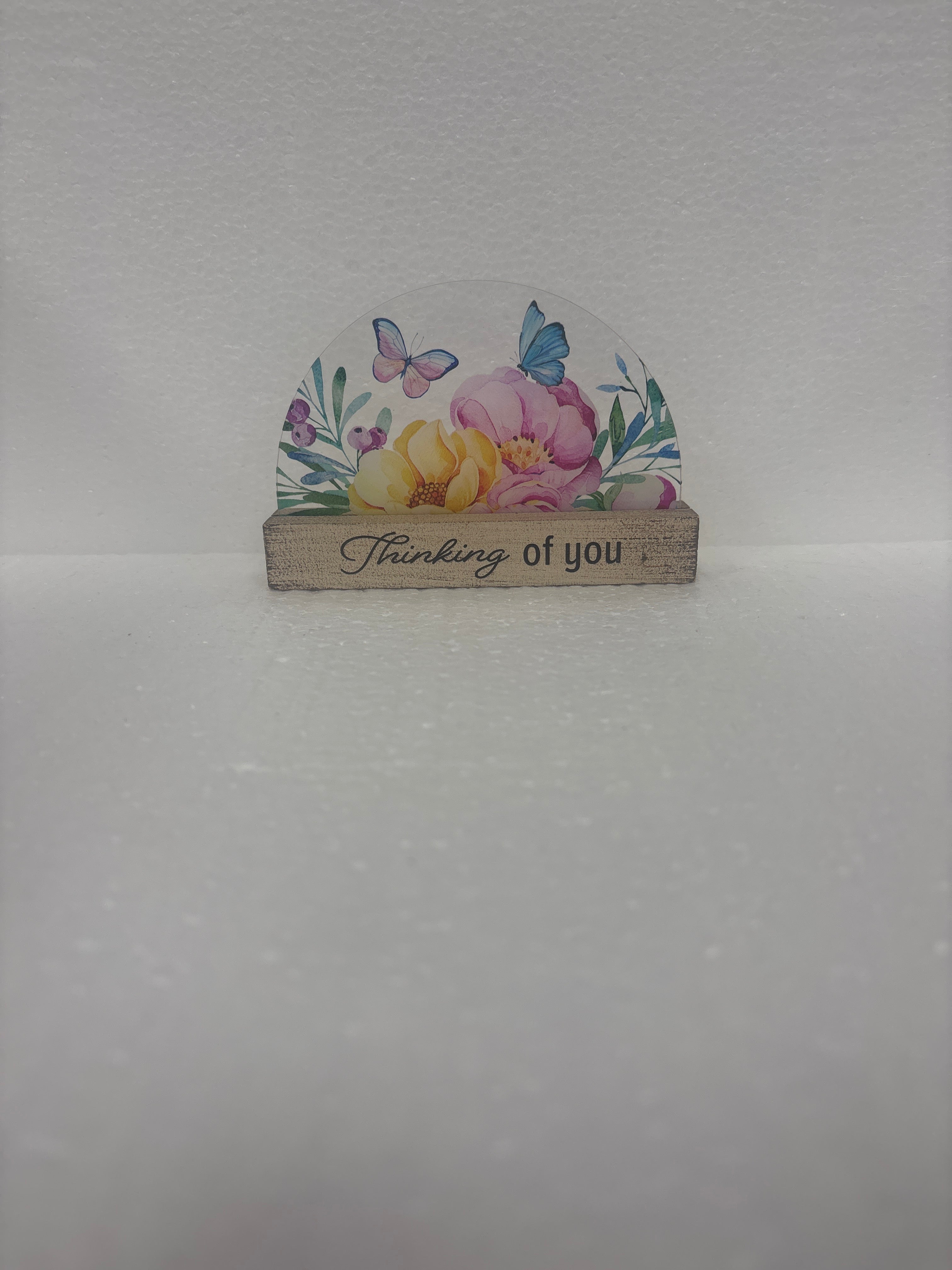 Glass and wood talk blocks