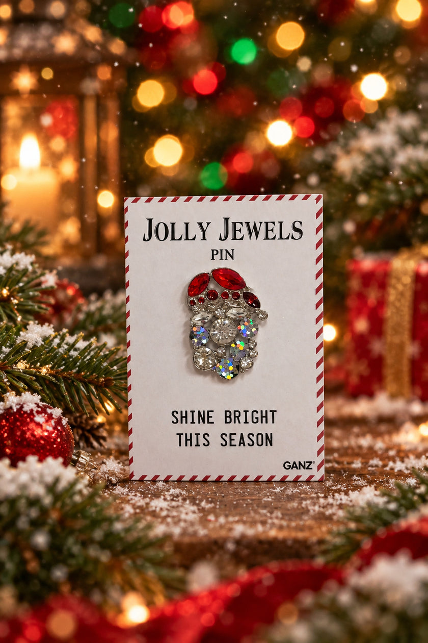 Christmas Bejeweled Lapel Pin