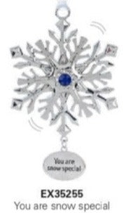 Spinning Snowflake Ornament- Choose from 24 Sayings