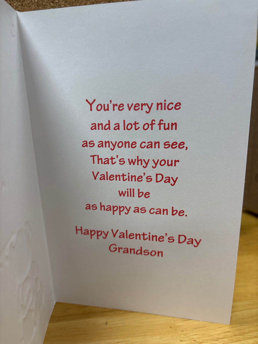 Valentine's card for Grandson