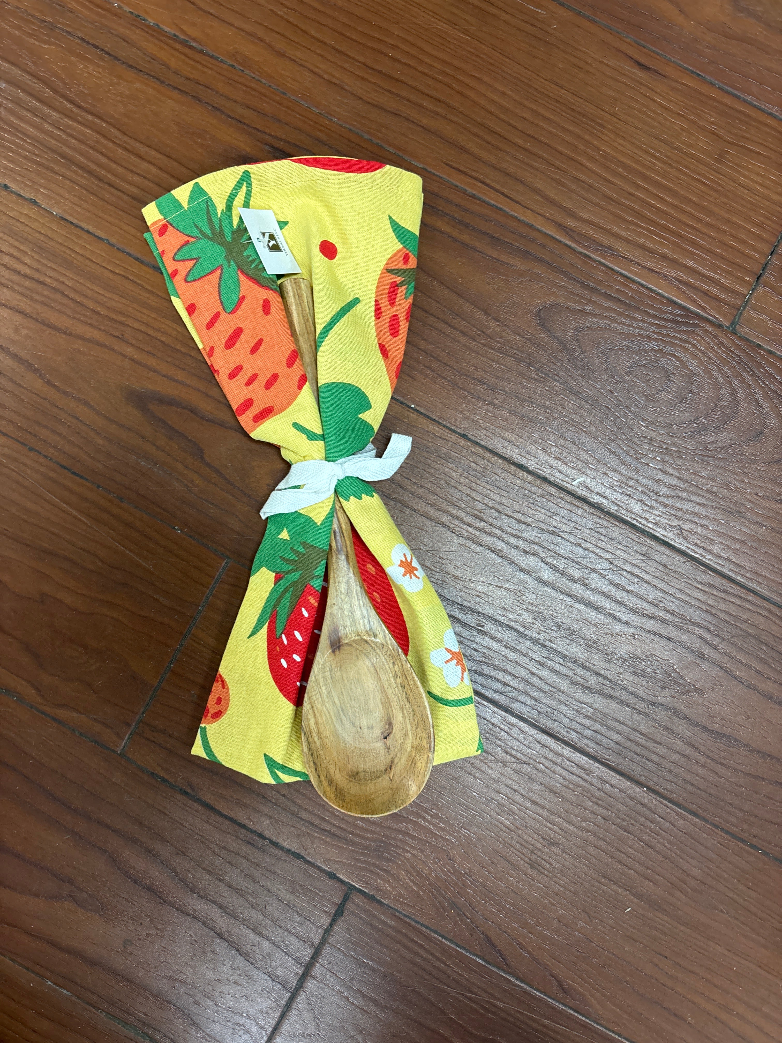 Fruit Tea Towel and Wooden spoon set