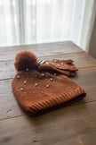 Bejeweled Knit Hat and Glove Set