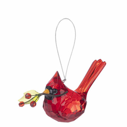 Crystal Expressions Cardinal with Holly Sprig