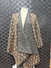 Reversible Brown Leopard Print Wrap
