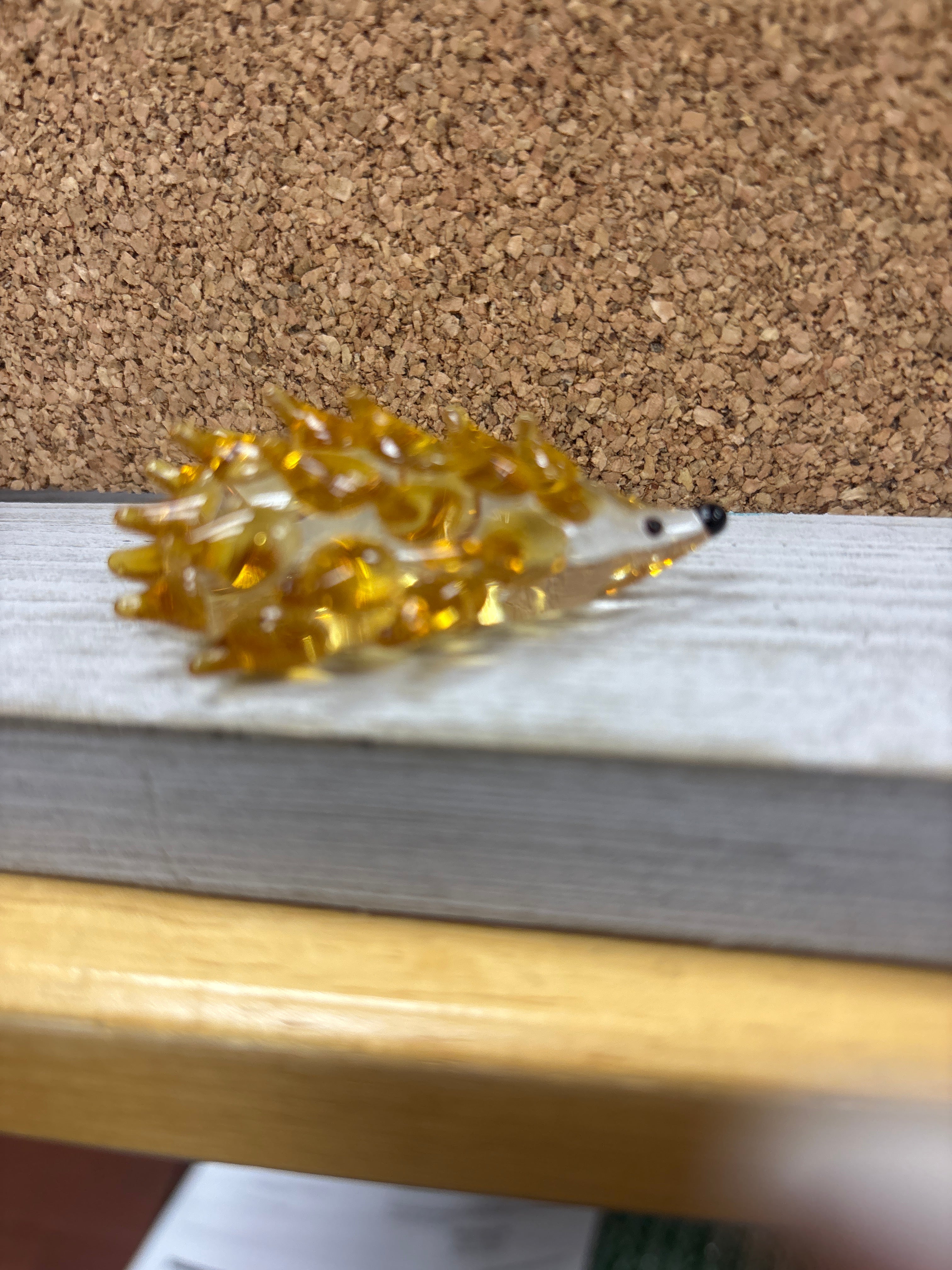 Glass Hedgehog Figurine