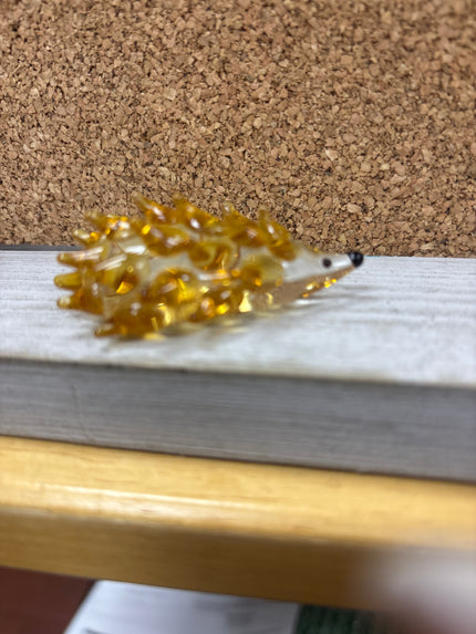 Glass Hedgehog Figurine