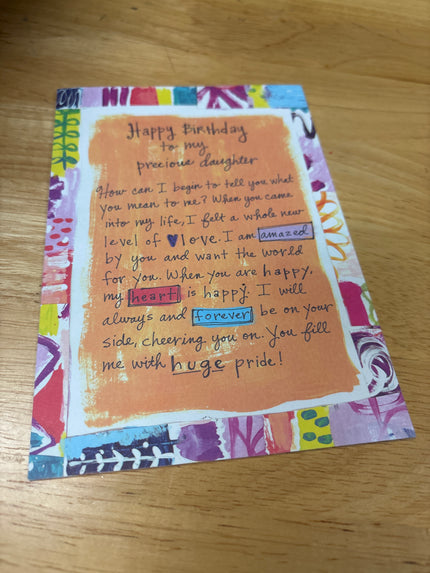 Birthday Card for Daughter
