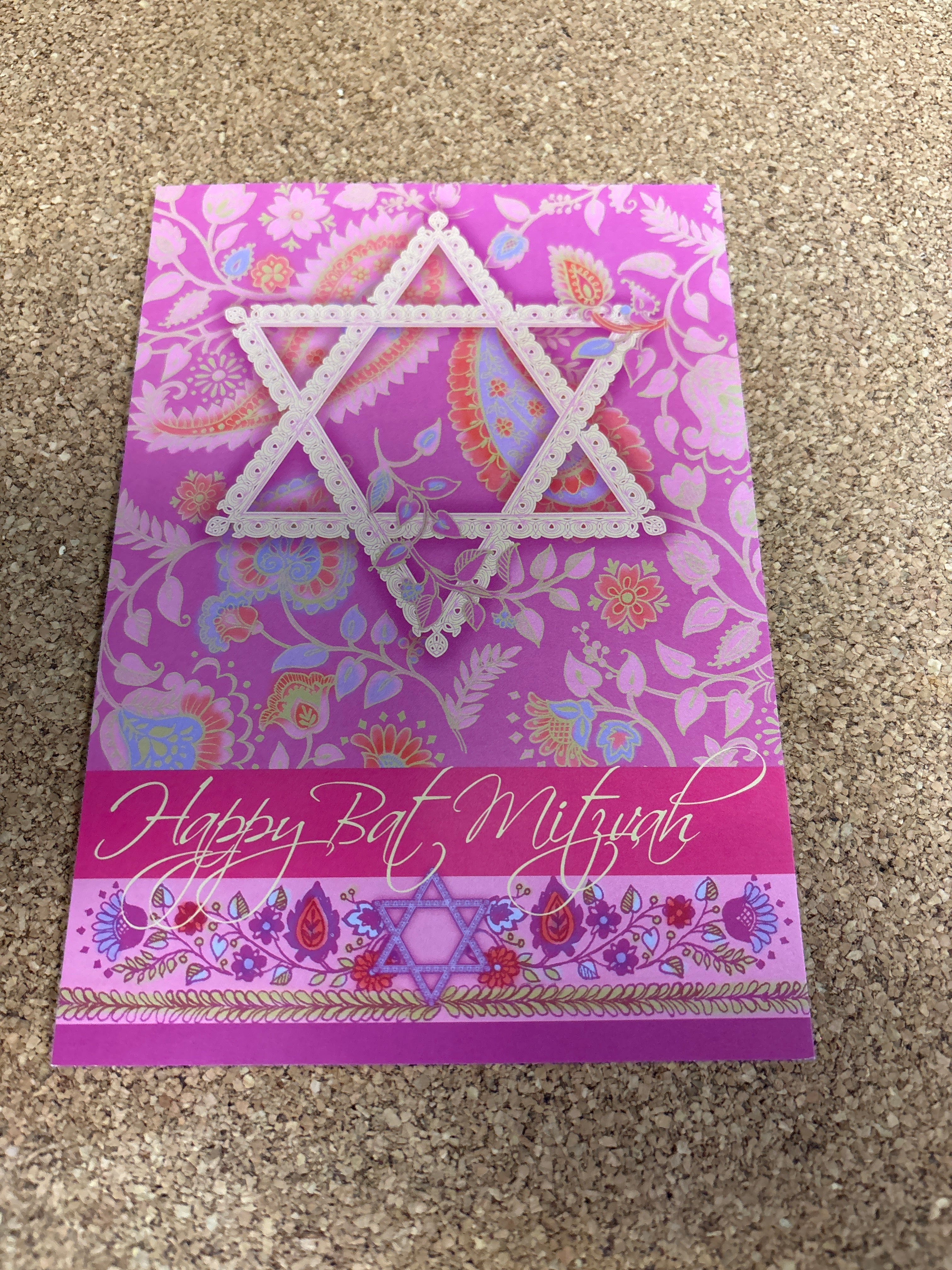 Bat Mitzvah Card