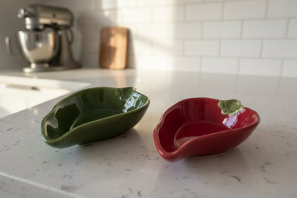 Red or Green Chili Pepper shaped bowls