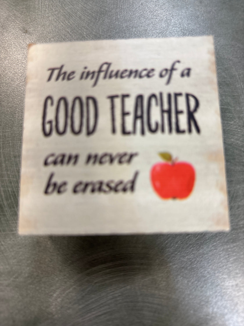 Teacher 2x2 wood signs