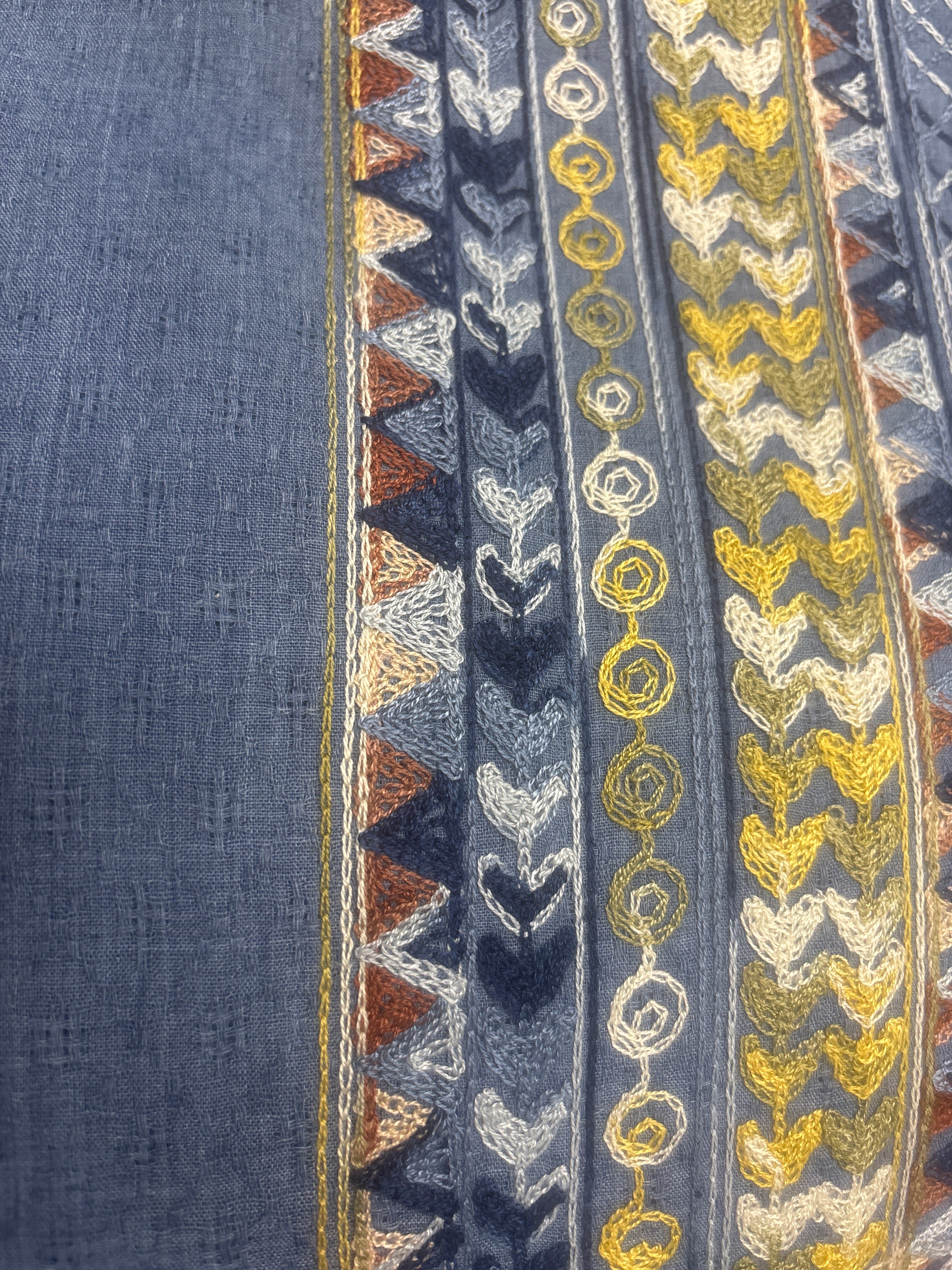 Embroidered Sleeve Poncho
