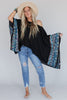 Embroidered Sleeve Poncho