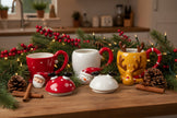 Festive Christmas Mugs with lids