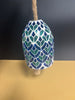 Teal, Blue, & White Mosaic Bell