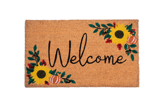 "Welcome" Sunflower Doormat