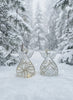 LED Gold Glitter Glass Angel ornament