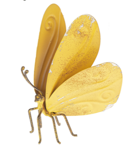 Small Distressed Metal Butterfly Figurine