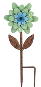 Layered Metal Flower Mini Garden Stake