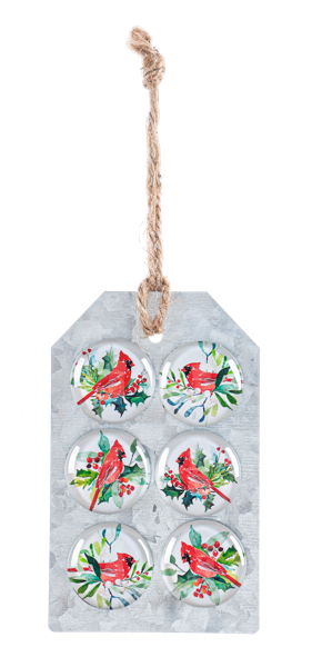 Christmas Cardinal Magnets-Set of 6