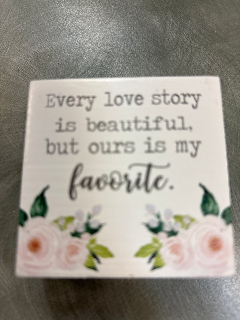 Love note wooden blocks