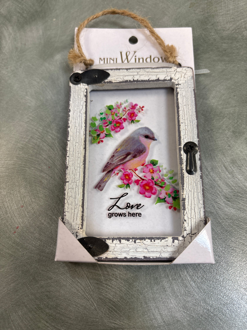 Love Blooms Mini Window Ornament