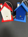Distressed Floral Painted Bird House