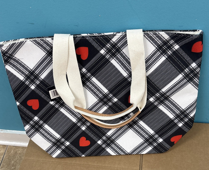 Plaid tote bags
