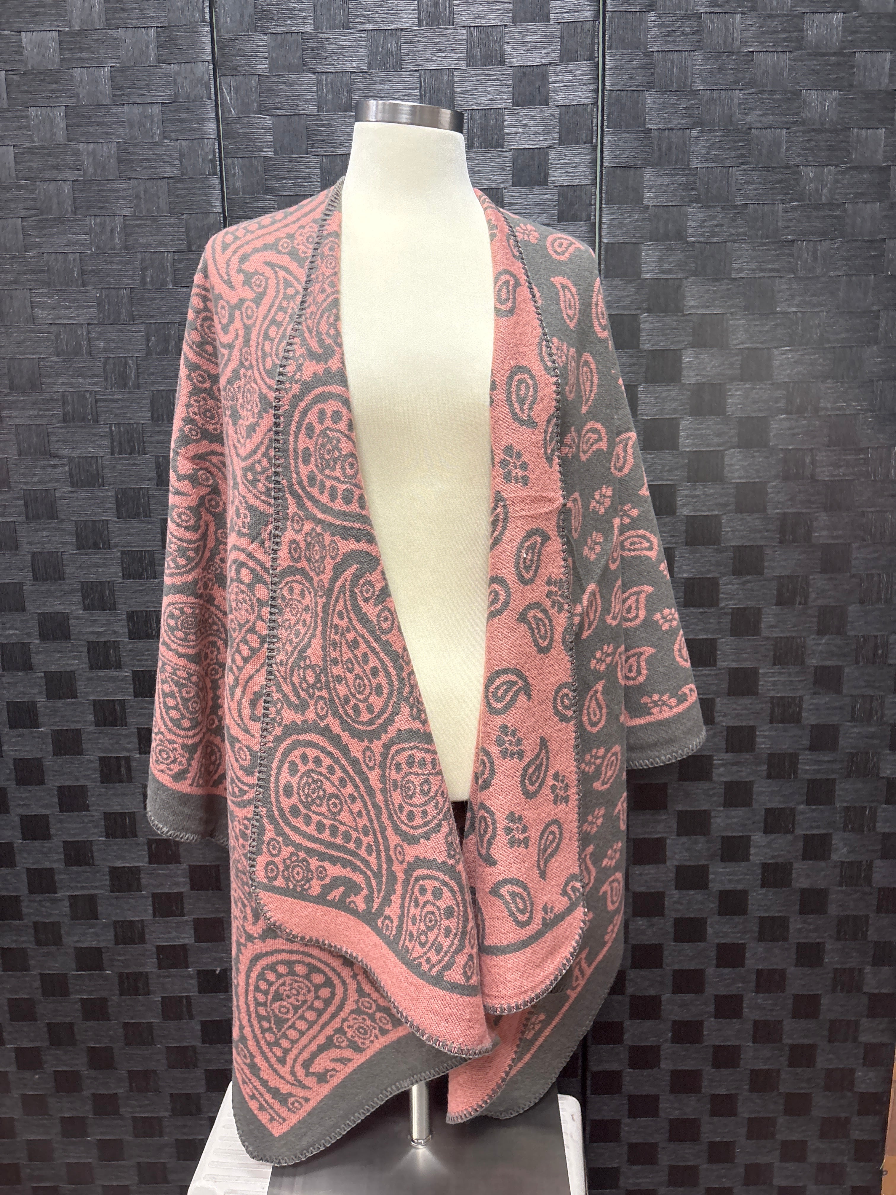 Reversible Paisley/Polka Dot Bohemian Wrap